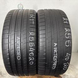 2 Tires 255 40 20 Bridgestone Potenza S005 No Repairs