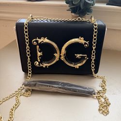 New black & gold bag with D&G  logo