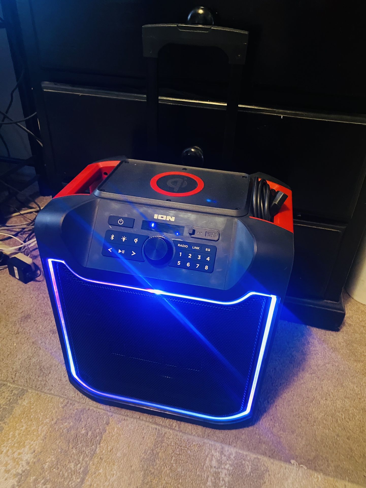 ION Pathfinder 4 Bluetooth Portable Speaker with Wireless Qi Charging