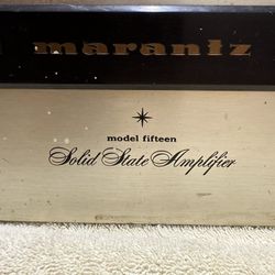 Marantz “ Model 15” Solid State Amplifier 
