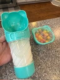 Pet Water Bottle with Snack Container
