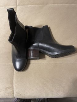 Women’s Black Slip On Ankle Boots - Size 7m