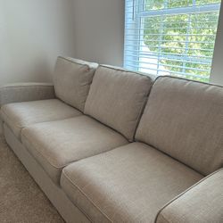 White Cushioned Couch 88”