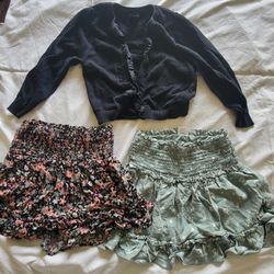 Girls 5T Cardigan And Skirts 