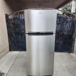 🛑3MONTHS WARRANTY 28X29X68 WHIRLPOOL FRIDGE 18CUFT SILVER 