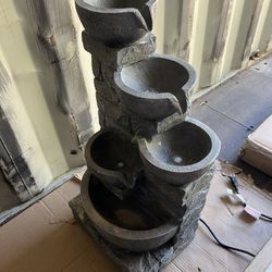 Resin Electric Powered Tiered Outdoor Fountain Pump