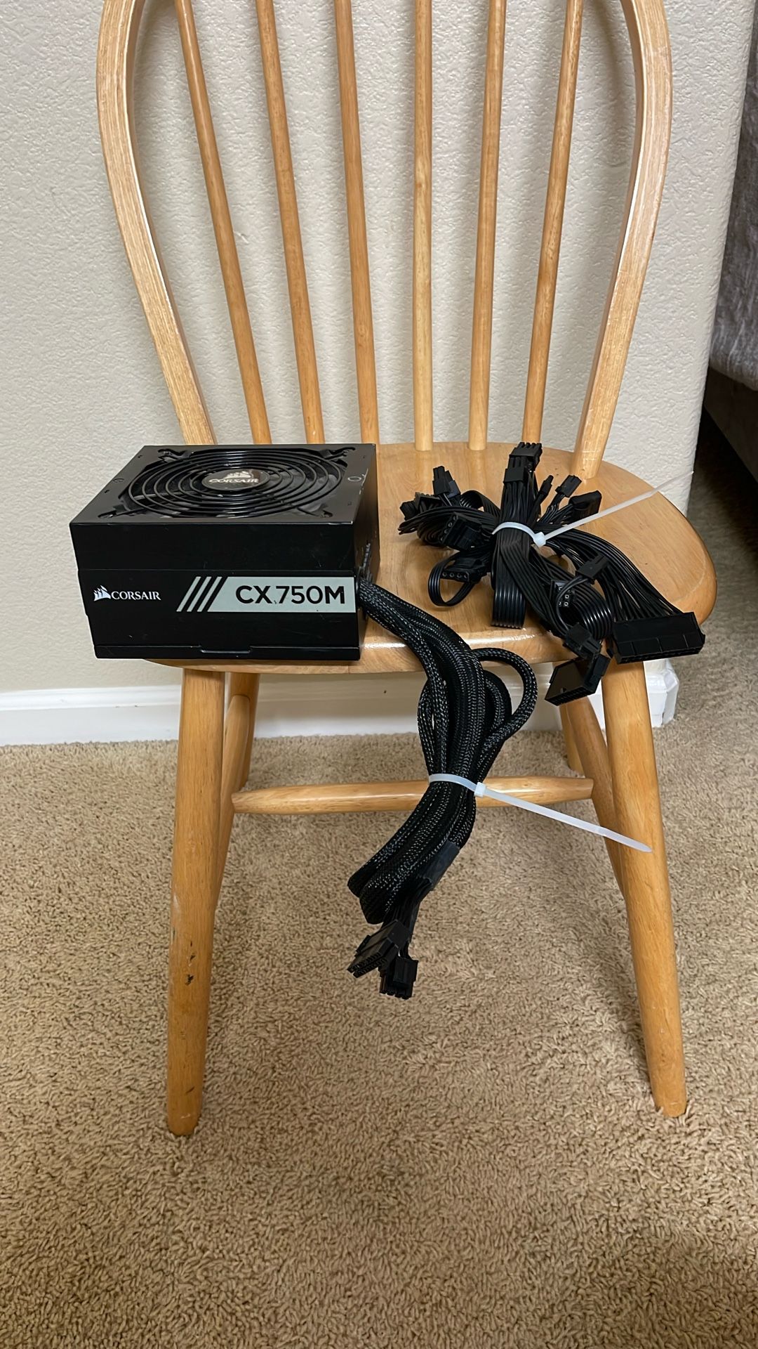 CORSAIR - CX-M Series CX750M Semi-Modular ATX Power Supply - Black For Parts