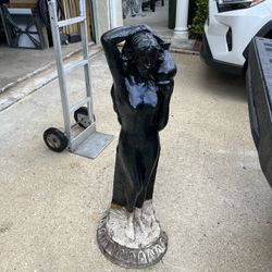 Vintage Statue, Solid, Heavy Concrete Sculpture