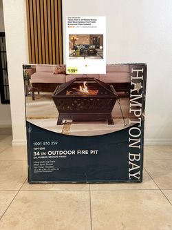 Hampton Bay 34 Inch Outdoor Fire Pit “Tipton”