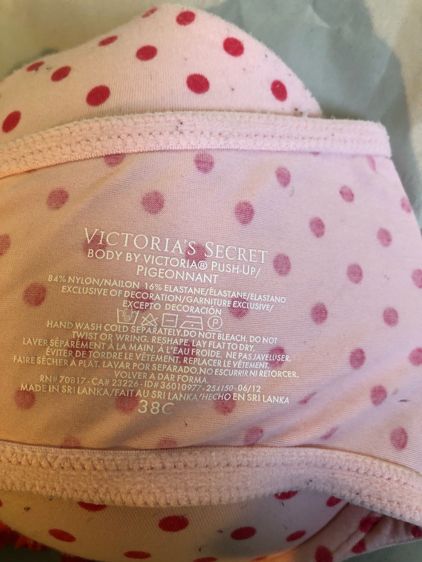 Victoria's Secret Body by Victoria Push-up bra 38C for Sale in Coral