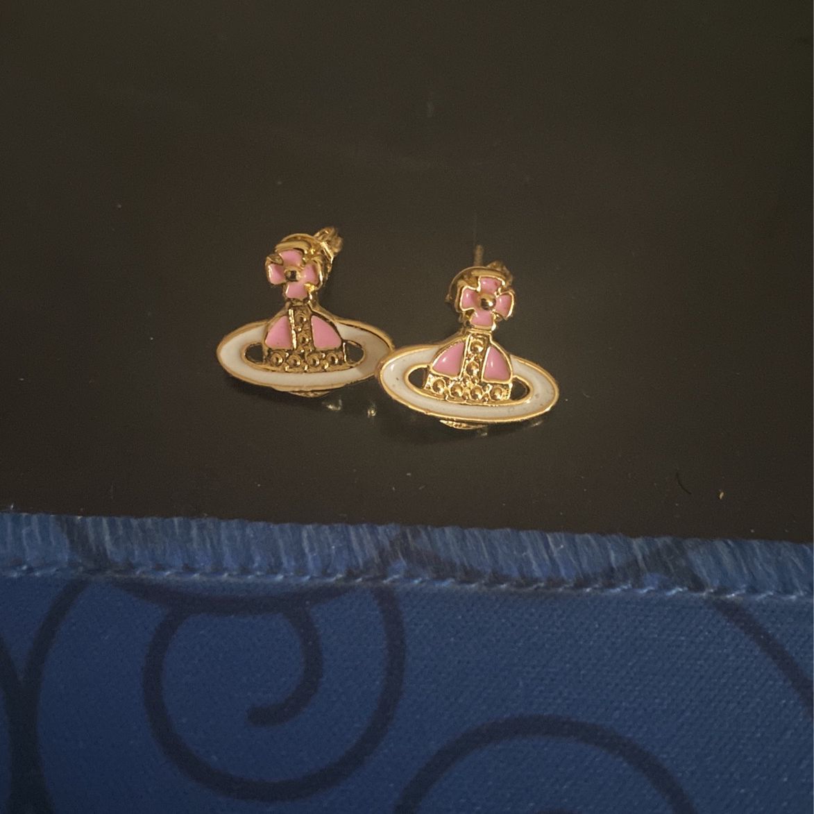 Vivienne Westwood Gold And Pink Earrings