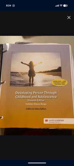 Developing Person through Childhood and Adolenscene