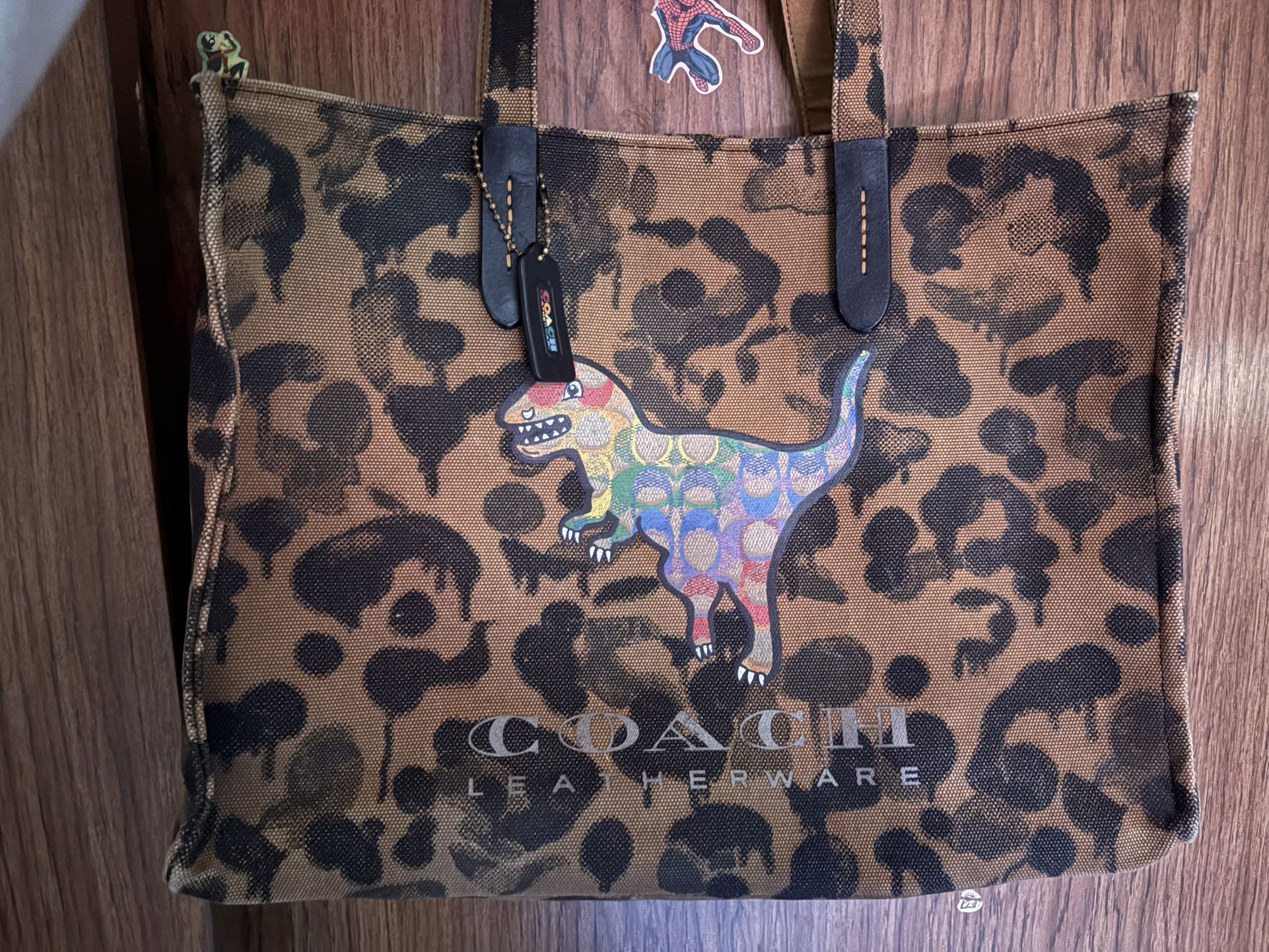 Coach Signature Rainbow Rexy Tote 42