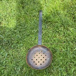 Copper strainer spoon nice shape
