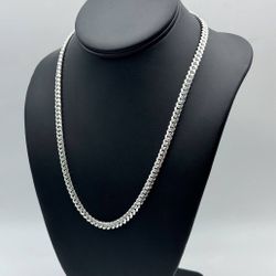 New Jewelry .925 sterling silver Cuban link chain necklace 20” 5.00mm
