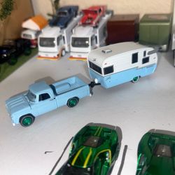 Green light 1963 Dodge D-100 Truck With Hauler 