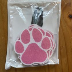 Pink Paw Shaped Tub Grip Stickers