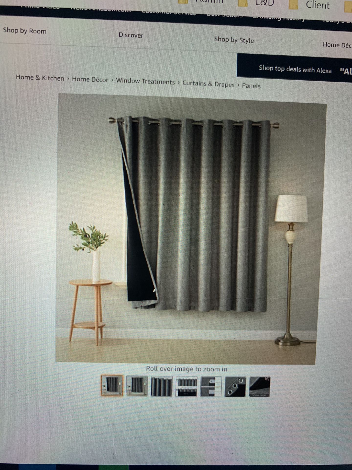 blackout curtains and rod
