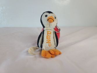 PEZ Winter 2010 Plush Penguin Candy Dispenser Keychain Stuffed Animal
