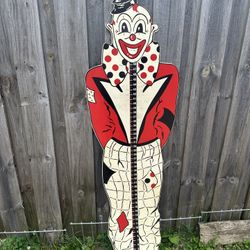 Vintage Particle Board Clown Growth Chart