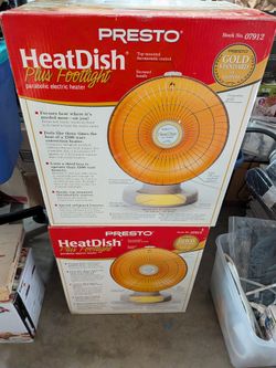 2 New Presto HeatDish Plus Foot Light Heaters