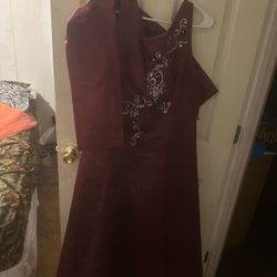 Burgundy Prom Dress 