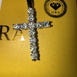 Elegant Sterling Silver Moissanite Pendant 3.3 CT 