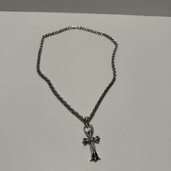 chrome hearts necklace 925 silver Cross pendant