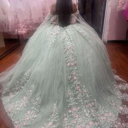 Sage Green Quinceañera Dress