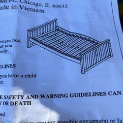 Full-size, brand-new bed with a shelf storage underneath
