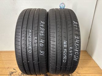 2 tires 245 40 21 Bridgestone Alenza 001 run flat No repairs
