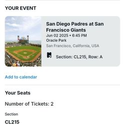 San Francisco Giants vs. San Diego Padres