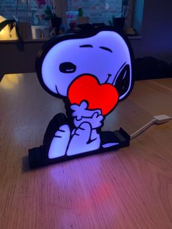 Snoopy Letrero Decorativo LED Multicolor