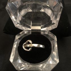 925 Sterling Silver Heart Ring ! 