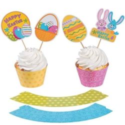 Easter Cupcake Wrappers with Topper