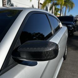 Dodge Charger Honeycomb Carbon Fiber Mirror Caps