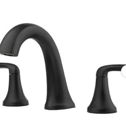 Pfister Ladera 8 in. Widespread Double Handle Bathroom Faucet in Matte Black