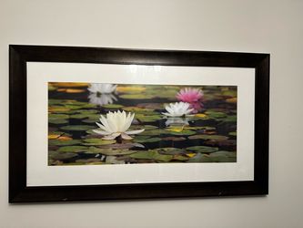 Lotus Flower Wall Art Canvas Print, Water Lily Large Wall