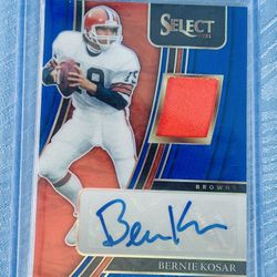 NFL 2021 Panini Select Cleveland Browns Bernie Kosar Auto Jersey Patch 51/75 
