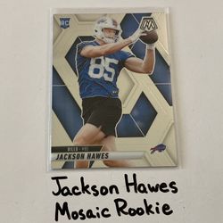 Jackson Hawes Buffalo Bills TE Mosaic Rookie Card. 