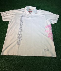 Supreme Great China Wall Dragon Polo White XL/XXL – New