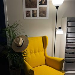 IKEA wing chair. STRANDMON