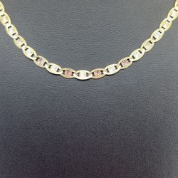 14kt Gold Tri Color Valentino Necklace 24” 3.6mm 8.75grams 158296 3
