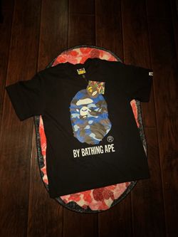 BAPE Color Camo Big Ape Head Tee 'Black/Navy'