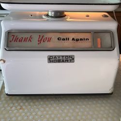 Mid Century Enameled Meat Scale By Dayton Hobart