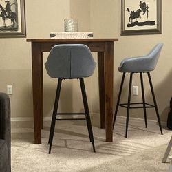 Swivel Denim Stools 