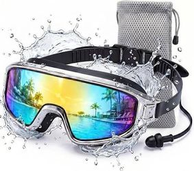 new Swim Goggles, Wide View Swimming Goggle for Adult  About this item  🏊[ Wider Frame, Softer Silicone ] Our wide frame swim goggles deliver a 180° 