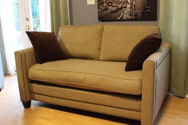 Loveseat— Excellent Condition. Non-Smoking, NO Pets, No Kids. Size/ Dimensions:  62”L  / 28”Hi  /   W3 ft