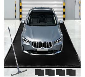 7’9” x 18’ Heavy Duty Garage Floor Mat – Waterproof Parking Mat with Raised Edges