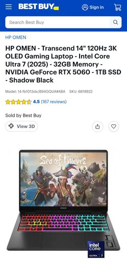HP OMEN Transcend 14" Gaming Laptop